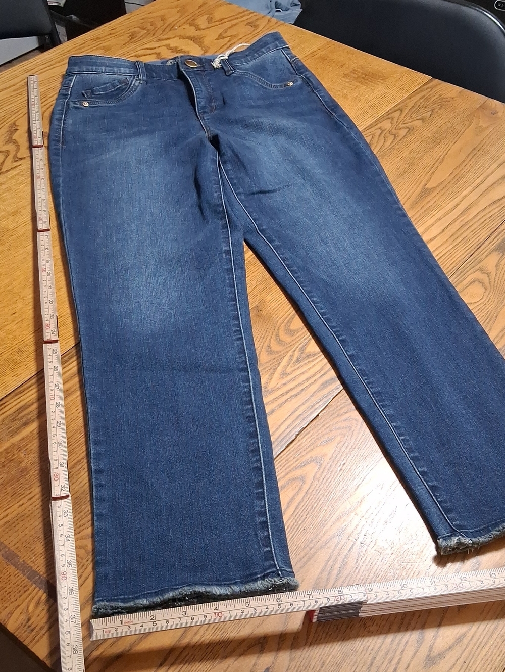 DEMOCRACY Jeans Womens NEW 6 BLUE SLIM STRAIGHT AB SOLUTION Denim HIGH RISE NEW